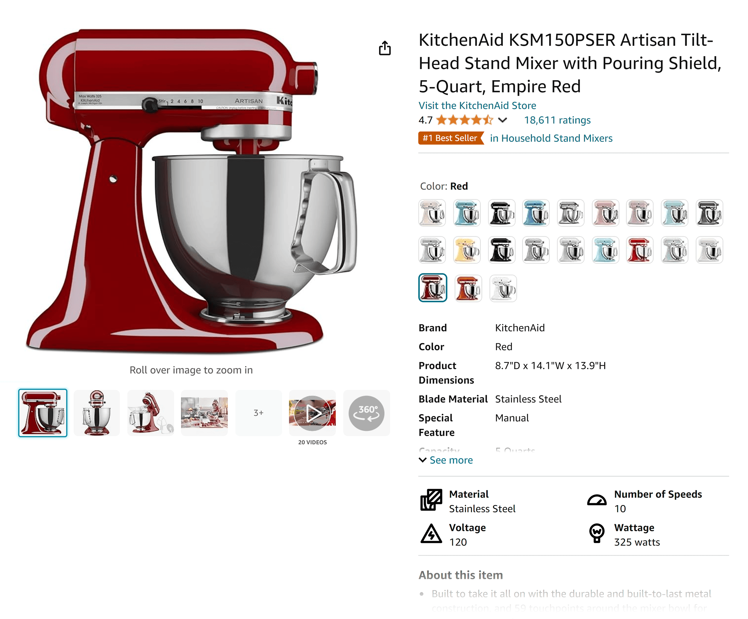 Amazon – Product description