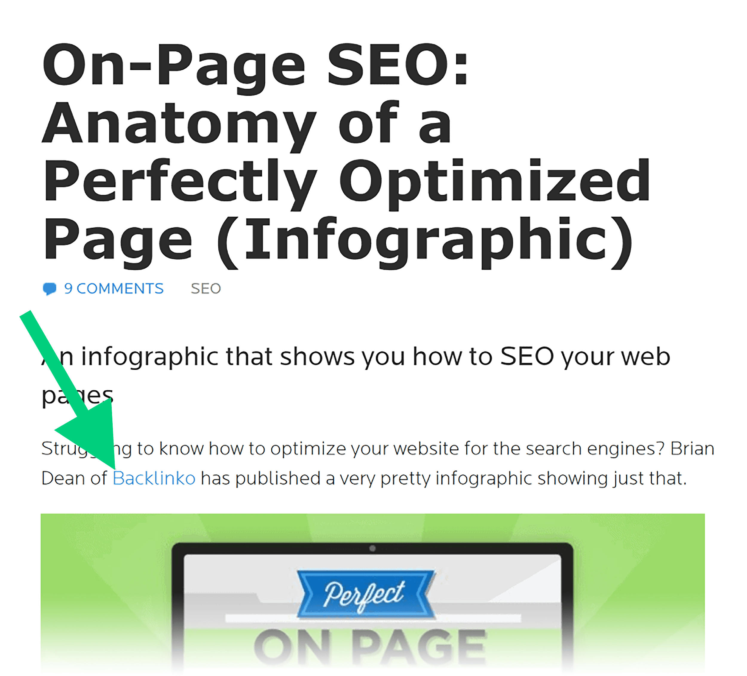 Backlink from infographic