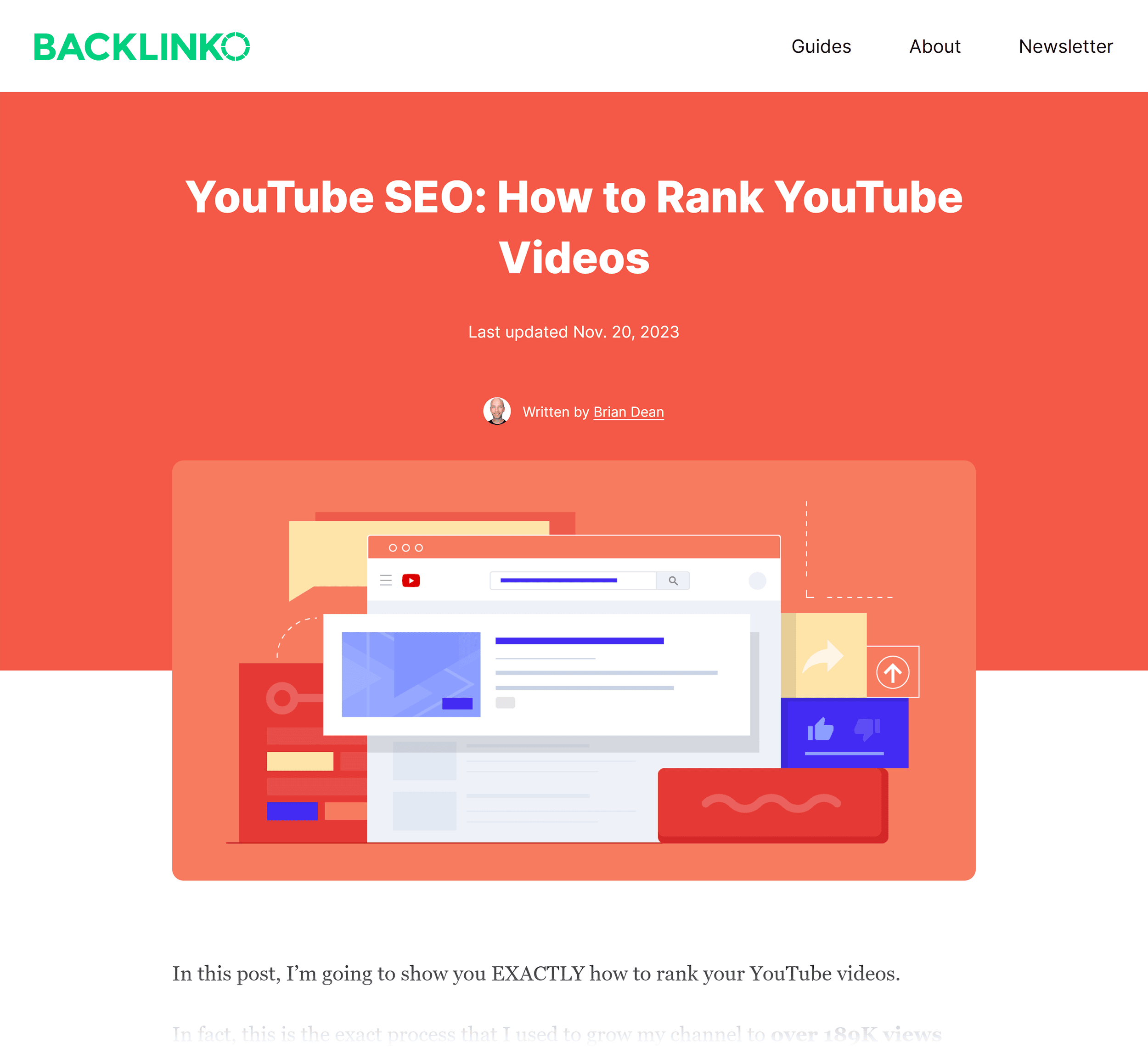 Backlinko – How to rank YouTube videos