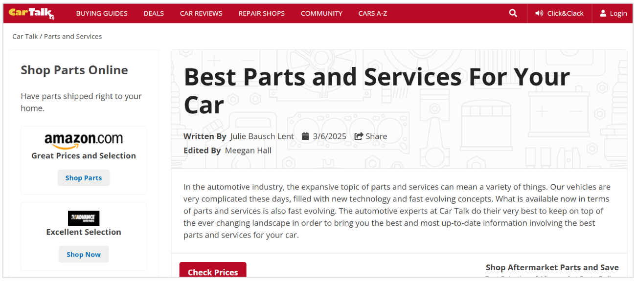 Cartalk forum site