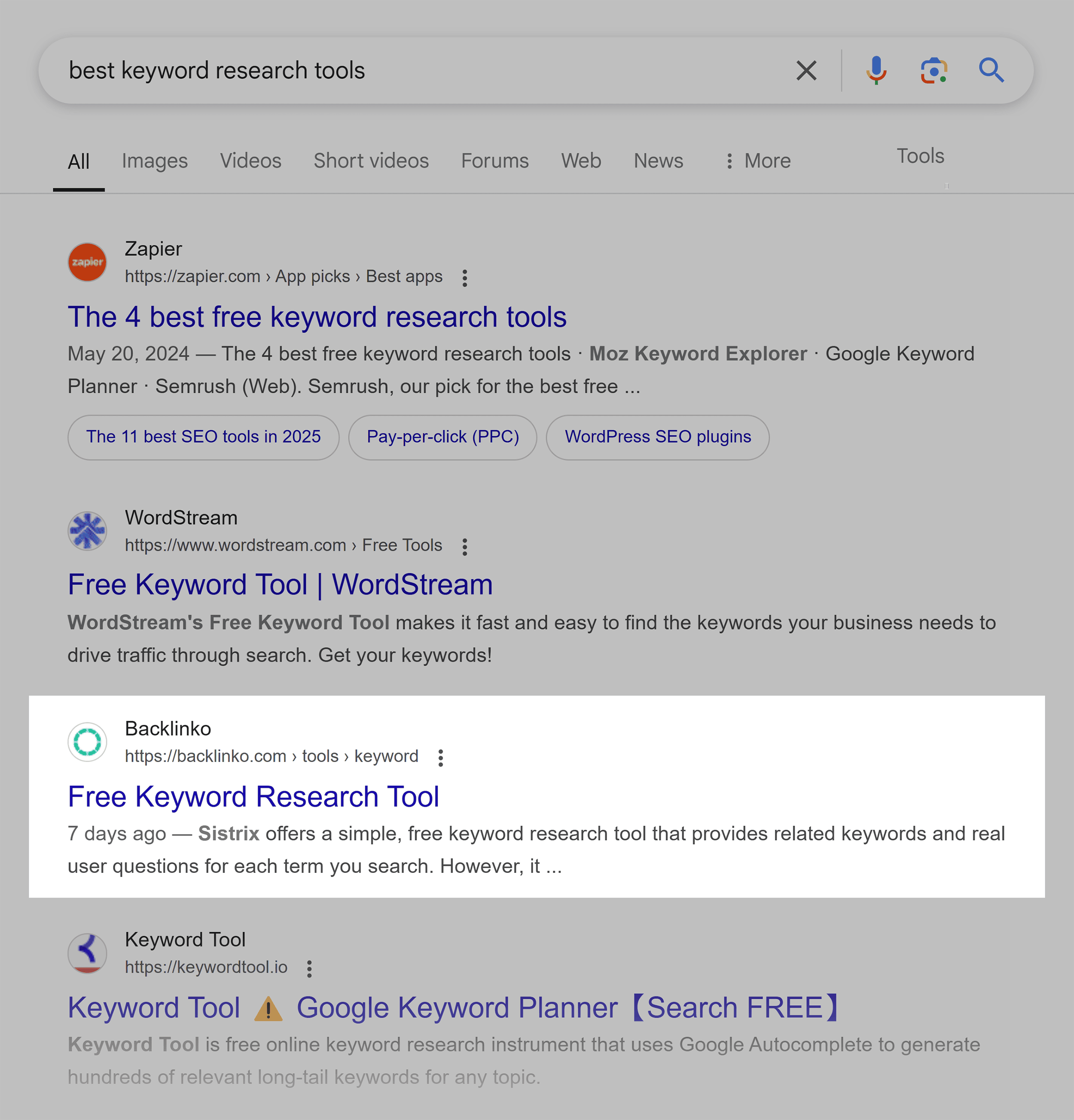 Google SERP – Best Keyword Research Tools Google SERP – Best Keyword Research Tools
