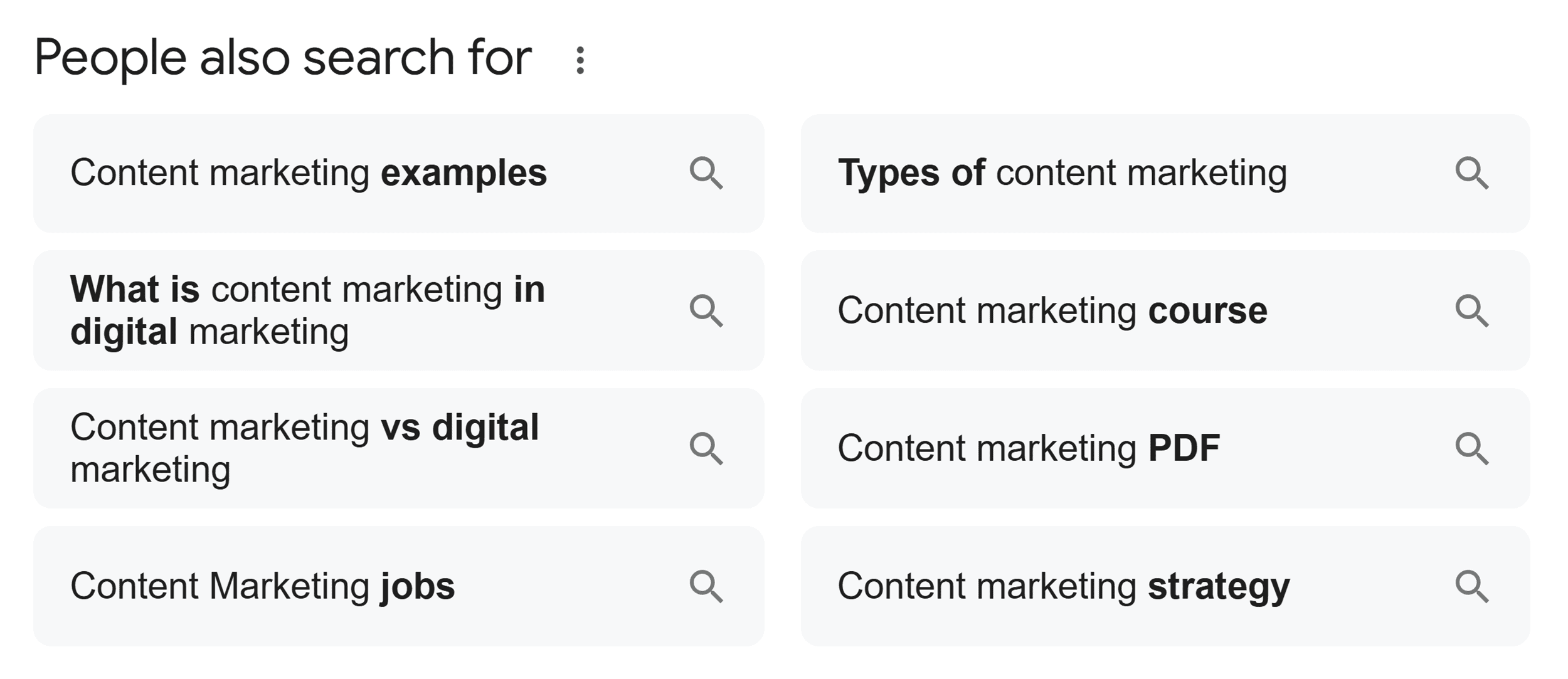 Google SERP – Content Marketing – People Also Search For Google SERP – Content Marketing – People Also Search For