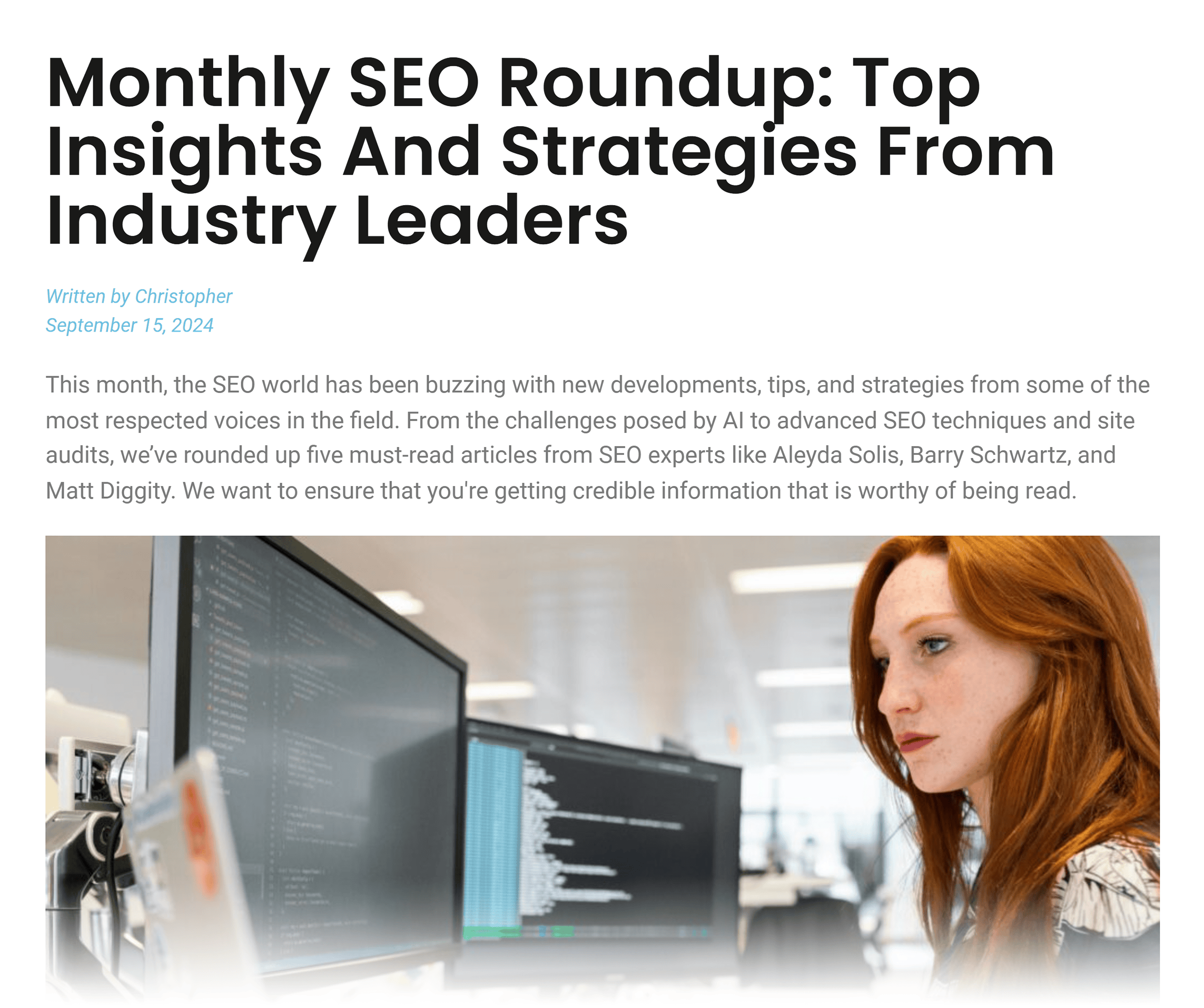 Monthly SEO link roundup