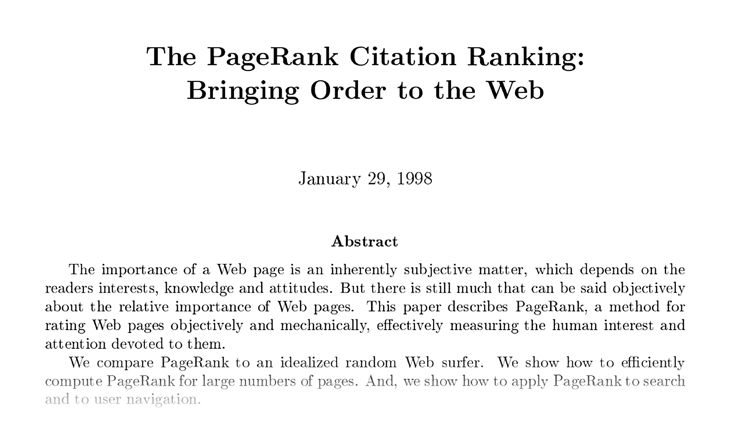 PageRank citation