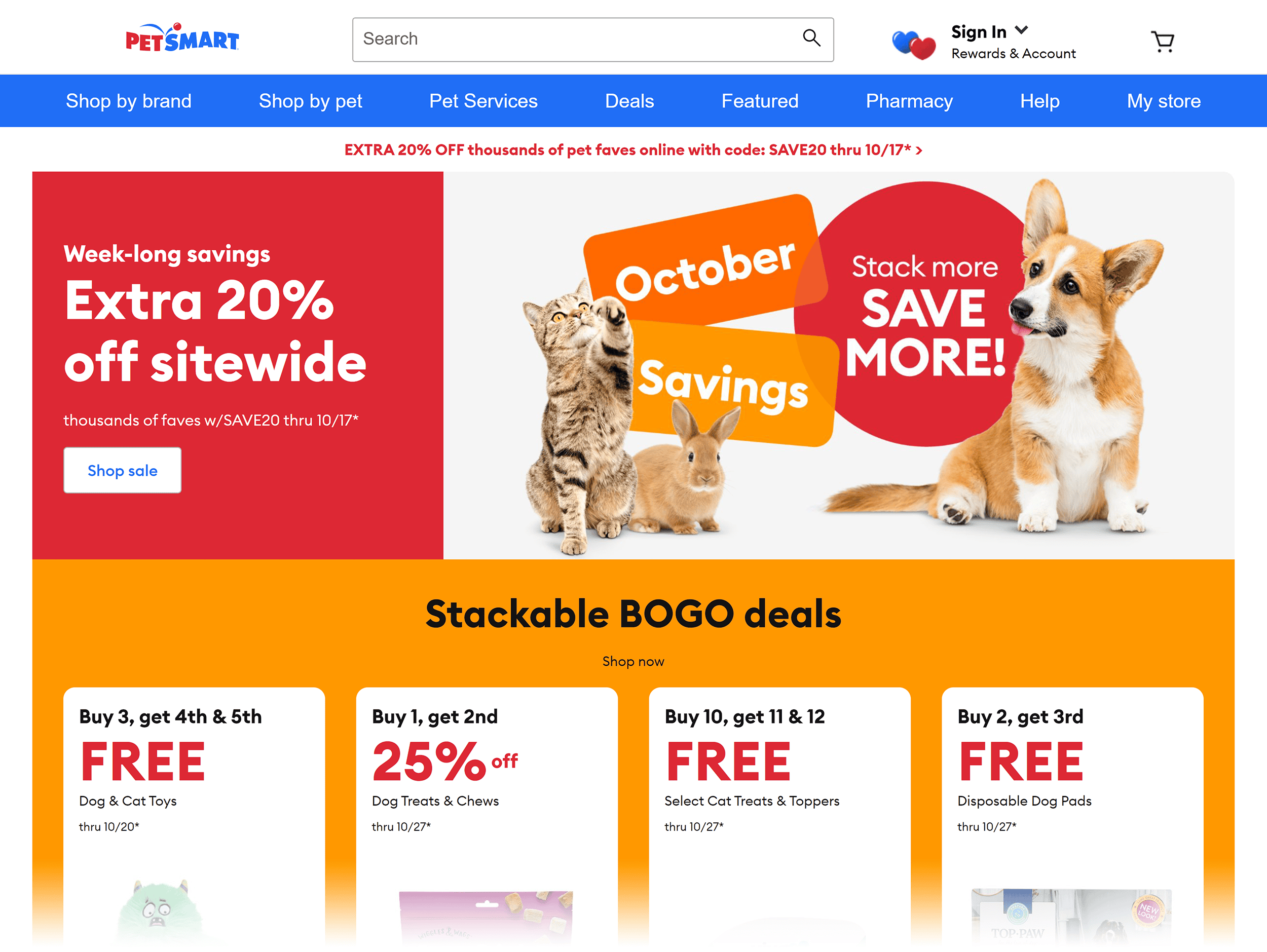 Pet Smart – Homepage