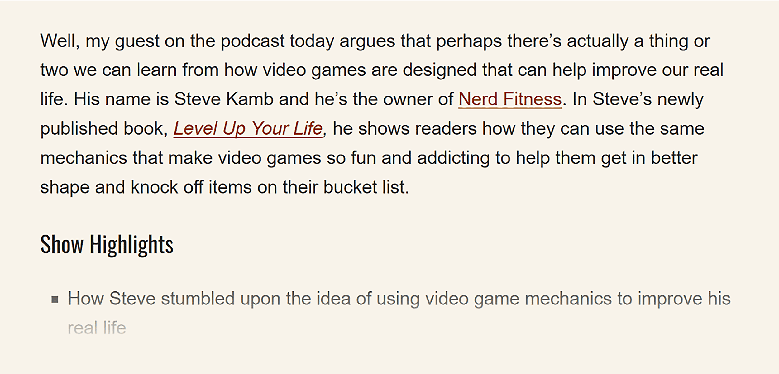 Podcast backlinks