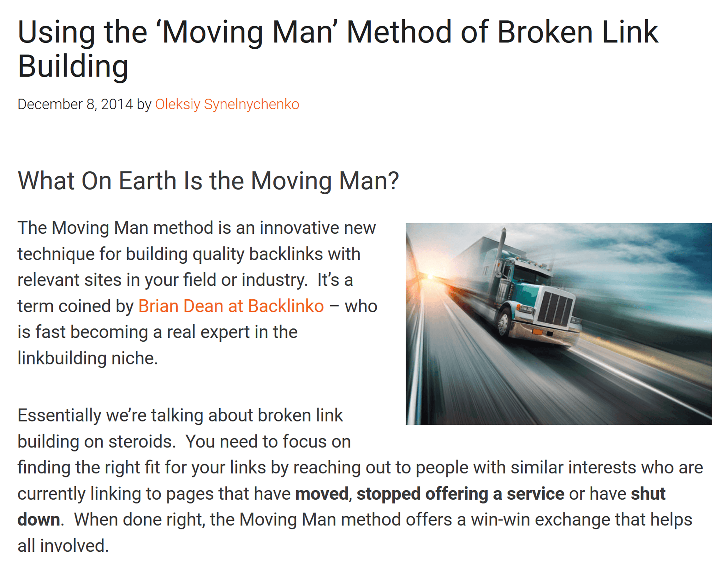 The Moving Man Post The Moving Man Post